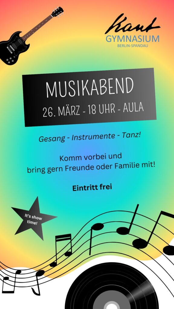 It's Showtime: Musikabend am 26.03.