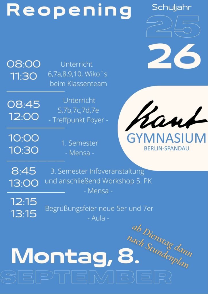 Wann und wie geht es nach den Ferien wieder los?