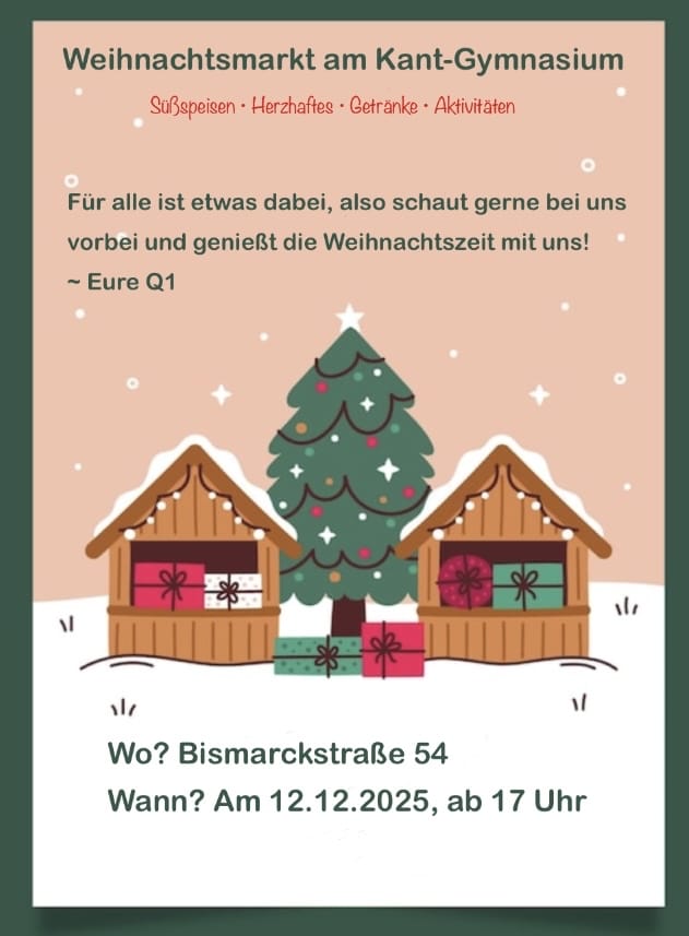 Der 1. Weihnachtsmarkt am Kant